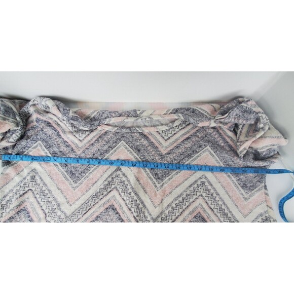 Maurices 2X top pink chevron scoop neck 3/4 sleeve Blouse Womens Aztec Southwest - Picture 11 of 11